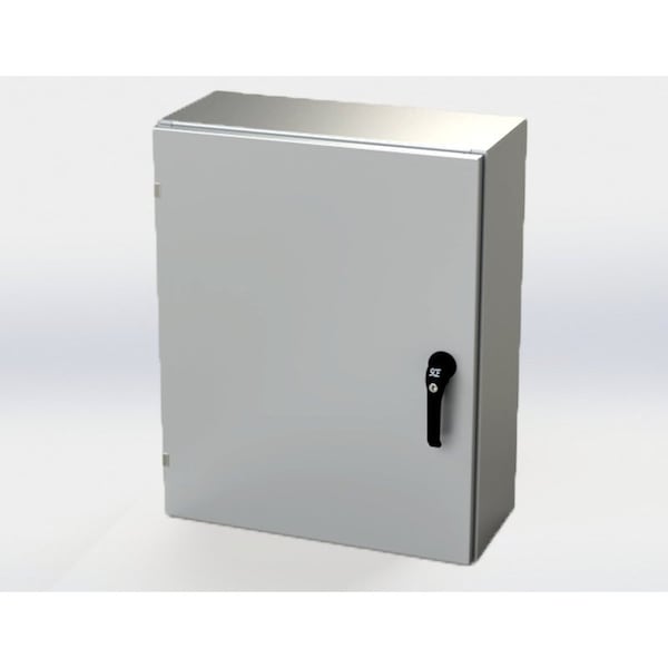 Saginaw Control & Engineering 1/4 Turn Latch, 3 Point Latch with Padlock/Keylock Handle Electrical Enclosures, 30 in H, 10 in D SCE-30EL2410LPPL - main